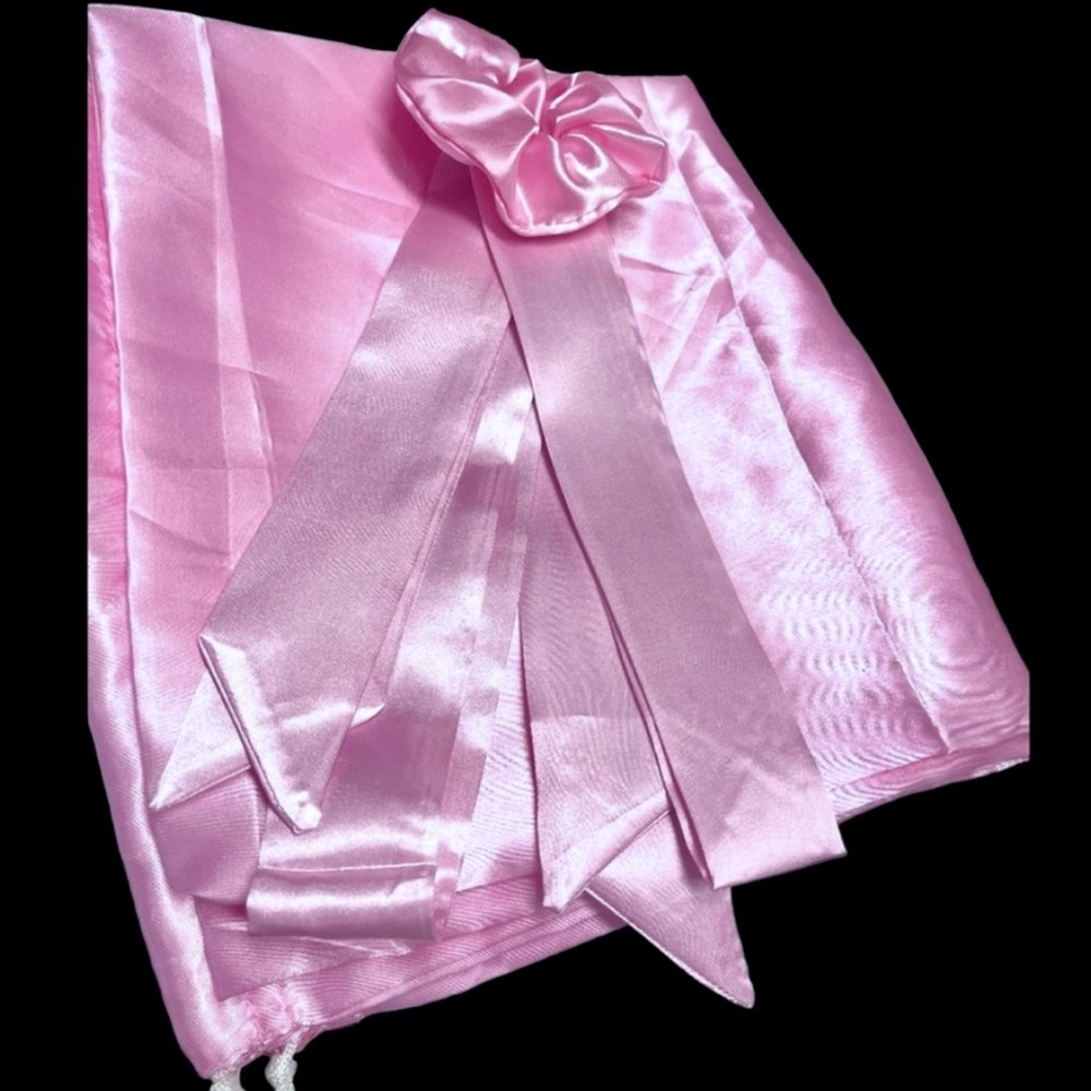 ALL PINK Bundle: 2x Hi-Quality, Luxe Twillies + Lg Pink Satin Dustbag ≈24”x20”